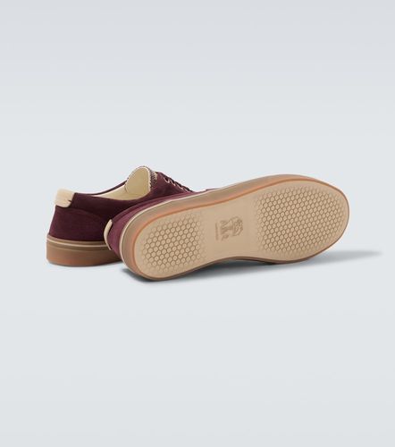 Sneakers in suede con pelle - Brunello Cucinelli - Modalova