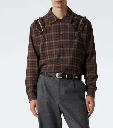 Ruffled checked cotton flannel shirt - Simone Rocha - Modalova