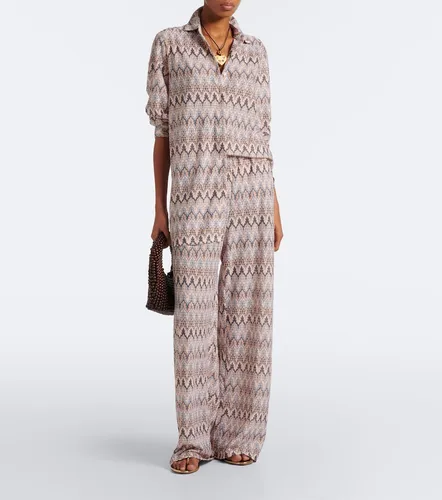 Daria chevron knitted shirt - Melissa Odabash - Modalova