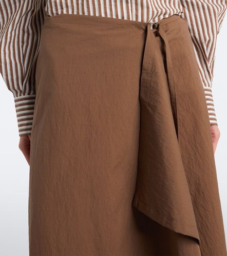 Falda envolvente en mezcla de algodón drapeada - Brunello Cucinelli - Modalova