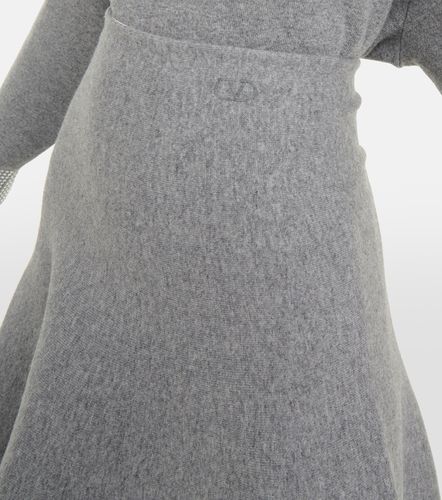 High-rise wool-blend midi skirt - Valentino - Modalova