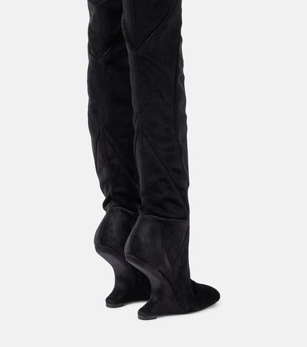 Botas mosqueteras Cantilever de terciopelo - Rick Owens - Modalova
