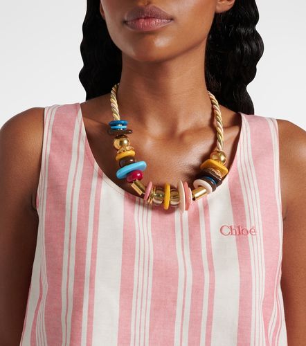 Chloe Logo striped cotton top - Chloe - Modalova