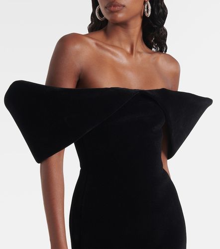Abito corto off-shoulder in velluto - David Koma - Modalova