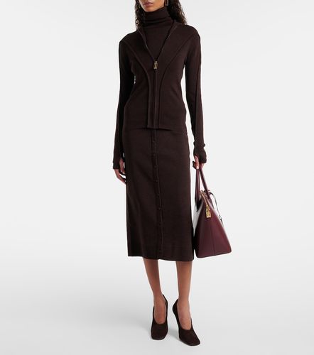 Wool-blend jersey zip-up hoodie - Victoria Beckham - Modalova