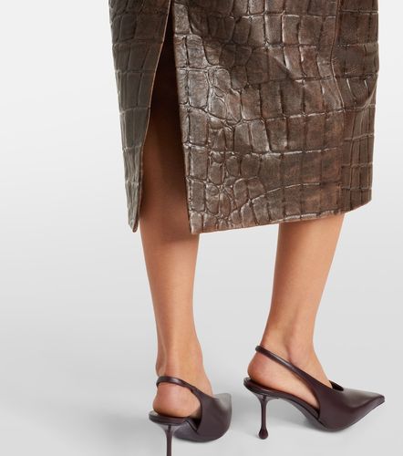 Loretta croc-effect leather pencil skirt - Emilia Wickstead - Modalova