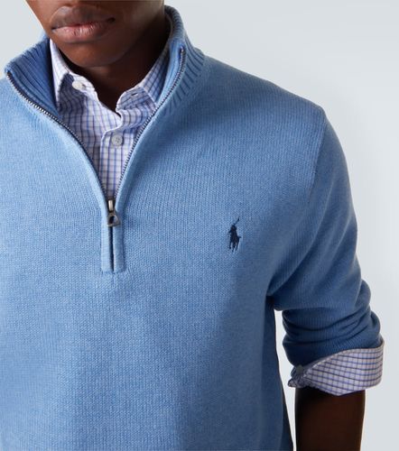 Pullover in cotone con zip corta - Polo Ralph Lauren - Modalova