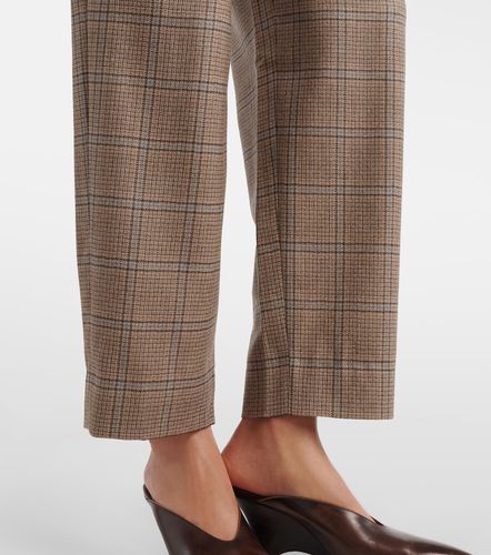 Glassy checked virgin wool straight pants - Blaze Milano - Modalova