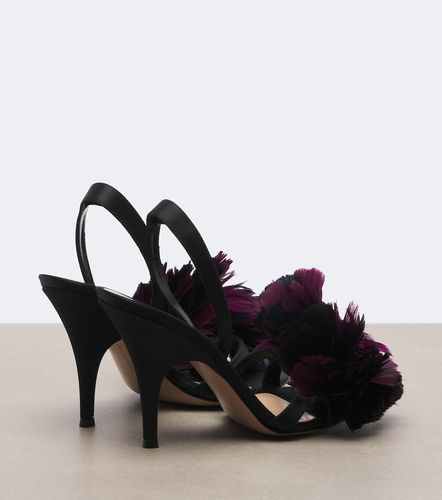 Sandali slingback in raso - Gianvito Rossi - Modalova