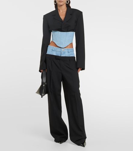 Wool and denim bustier blazer - Dion Lee - Modalova