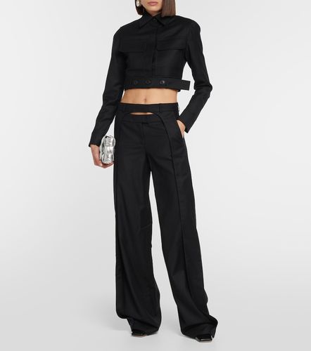 Tio low-rise wool wide-leg pants - Aya Muse - Modalova