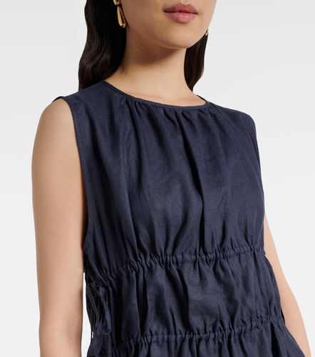 Como gathered linen minidress - Asceno - Modalova
