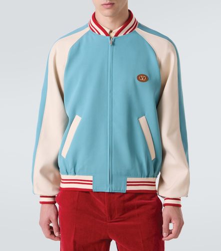 Logo virgin wool varsity jacket - Valentino - Modalova