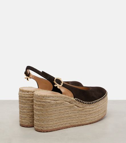Espadrillas slingback con zeppa in suede - Gianvito Rossi - Modalova