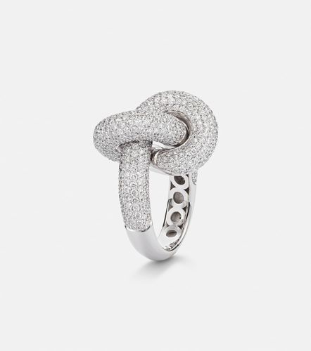 Legacy Knot Big 18kt white gold ring with diamonds - Engelbert - Modalova