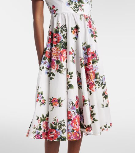 Vestido midi de algodón floral - Dolce&Gabbana - Modalova