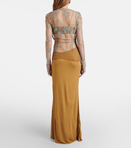 Sepienne lace and suede gown - Christopher Esber - Modalova