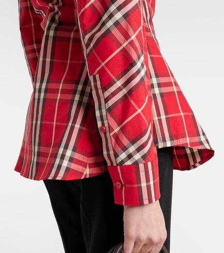 Camicia Check in cotone con peplum - Burberry - Modalova