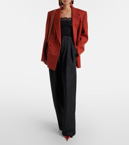 Top aus Seide mit Spitze - Saint Laurent - Modalova