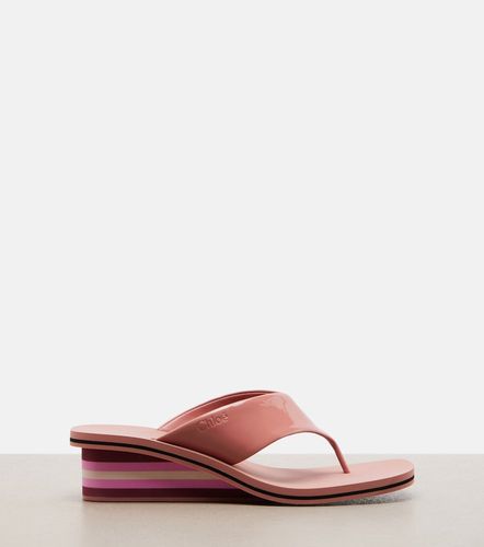 Swimming Cool leather wedge thong sandals - Chloe - Modalova