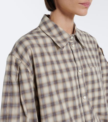 Camicia in flanella di cotone a quadri - Ganni - Modalova