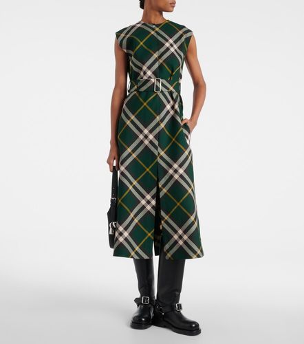 Check wool midi dress - Burberry - Modalova