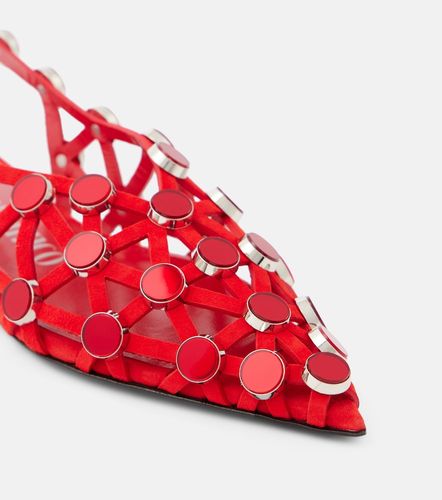 Ballerine slingback Grid in suede con borchie - The Attico - Modalova