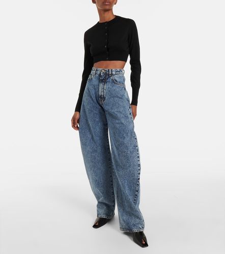 Alaia Cropped wool-blend cardigan - Alaia - Modalova