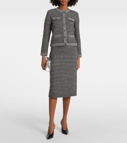 Gonna midi in jacquard di misto cotone - Tory Burch - Modalova