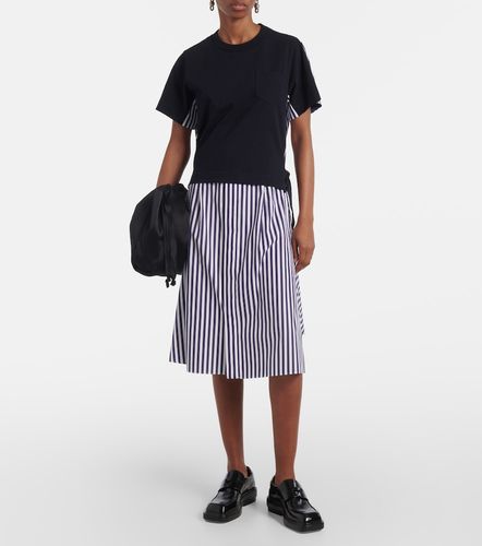 Abito chemisier in cotone a righe - Sacai - Modalova