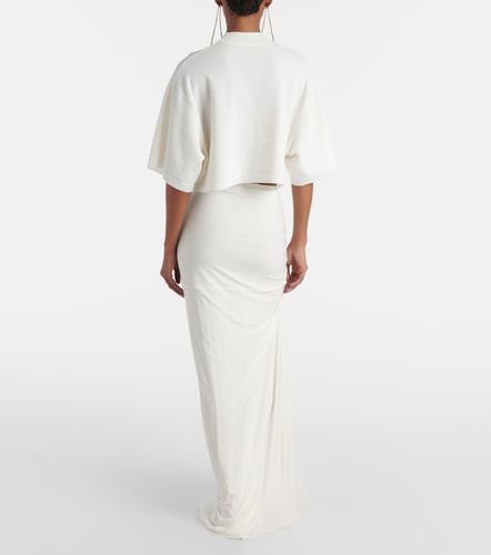 Alaïa T-shirt cropped in misto cotone e lana - Alaia - Modalova