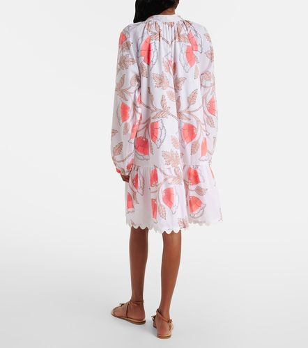 Vestido corto de algodón estampado - Juliet Dunn - Modalova