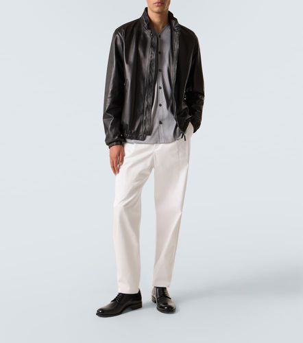 Pantalones rectos en mezcla de algodón - Giorgio Armani - Modalova