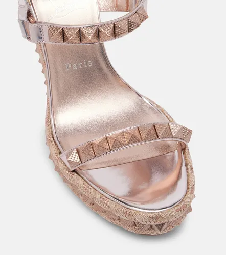 Sandali espadrillas Pyraclou 100 in pelle - Christian Louboutin - Modalova