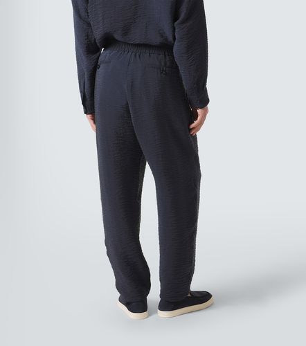 Pantaloni regular in seersucker - Giorgio Armani - Modalova