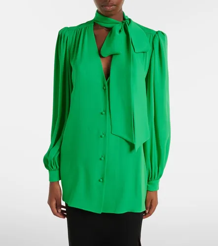 Tie-neck silk georgette blouse - Valentino Garavani - Modalova