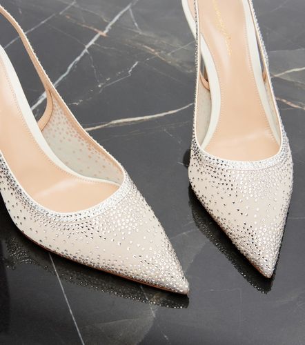 Pumps slingback Regina con pelle e cristalli - Gianvito Rossi - Modalova