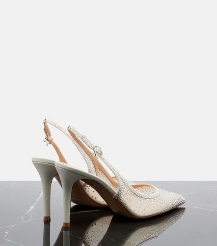 Pumps slingback Regina con pelle e cristalli - Gianvito Rossi - Modalova