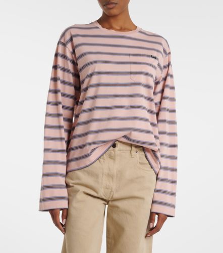 Top in jersey di cotone a righe - Prada - Modalova