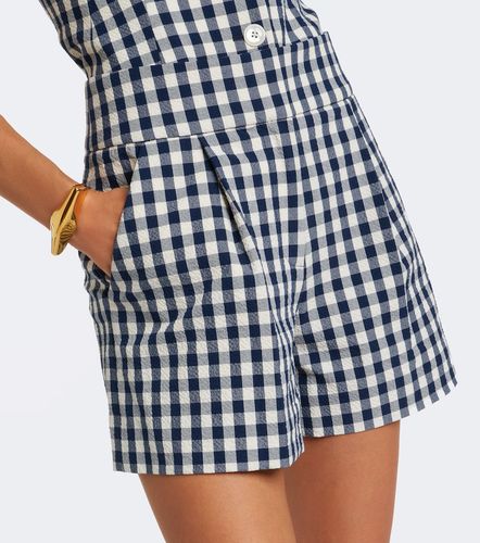 Shorts Haina in cotone a quadri plissé - Veronica Beard - Modalova