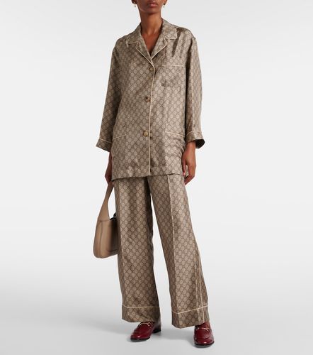Gucci Pantaloni in seta GG Supreme - Gucci - Modalova