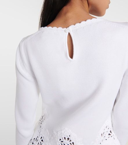 Pullover aus Baumwolle mit Spitze - Oscar de la Renta - Modalova