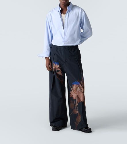 Pilan floral wool-blend taffeta wide-leg pants - Dries Van Noten - Modalova