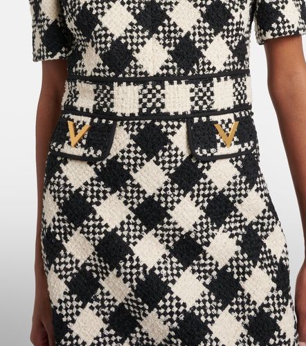 VGold checked tweed minidress - Valentino - Modalova