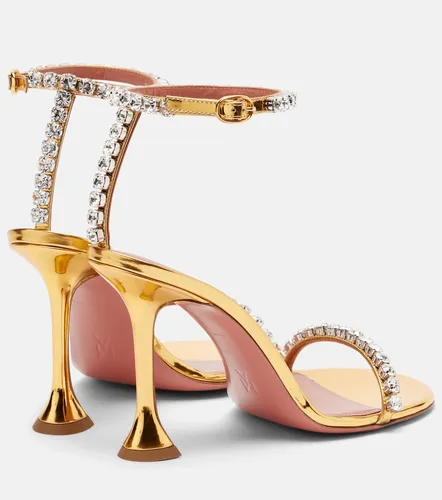 Gigi 95 embellished leather sandals - Amina Muaddi - Modalova