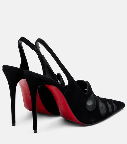 Circus Max suede and mesh slingback pumps - Christian Louboutin - Modalova