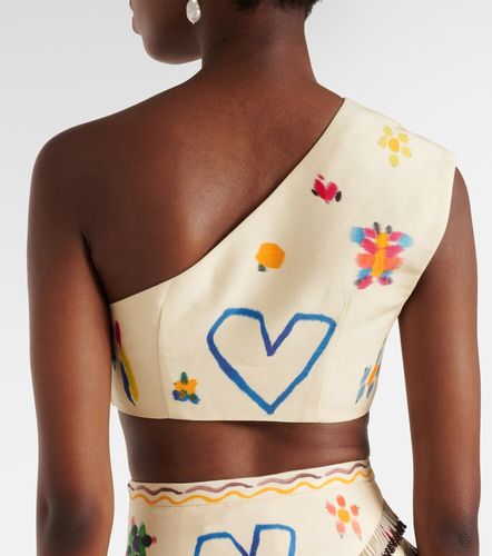 Alémais Top cropped Sidi in misto lino con stampa - Alemais - Modalova