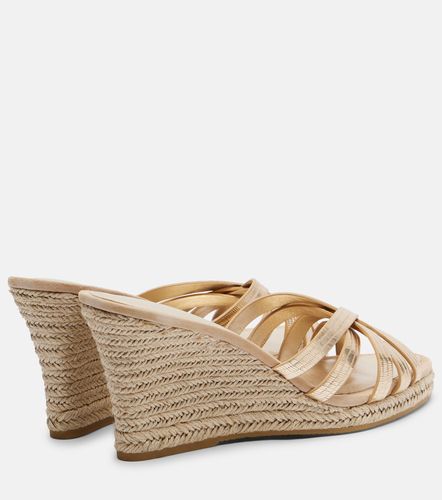 Metallic leather espadrille wedges - Veronica Beard - Modalova