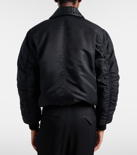 Intrecciato leather-trimmed blouson jacket - Bottega Veneta - Modalova