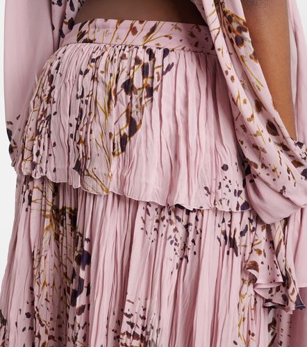 Printed asymmetric georgette maxi skirt - Blumarine - Modalova